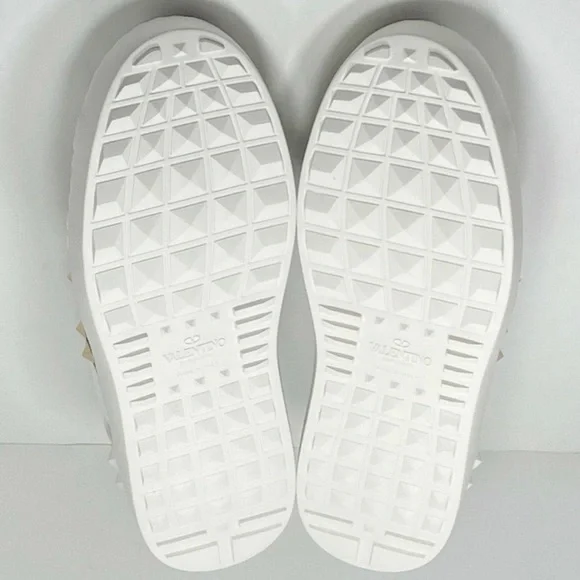 NIB Valentino Garavani Rockstud Untitled Leather & Haircalf Sneaker - Picture 10 of 13